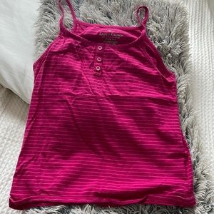 Pink striped faded glory tank girls 14/16 but fits like a small